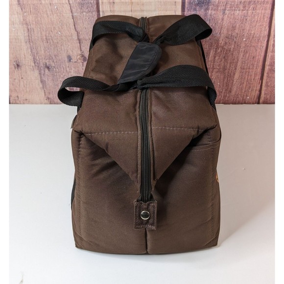 Amazon.com: Insulated Grocery Bag with Zippered Top  Vintage Insulated Canvas Bag Parmacotto Meats CMX Brown Zip Handle Tote